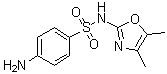 structure of CAS# 729-99-7, Sulfadimethyloxazole;2-(p-Aminobenzolsulfonamido)-4,5-dimethyloxazole; 2-Sulfanilamido-4,5-dimethyloxazole; Justamil
