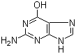 结构式 CAS# 73-40-5, 鸟嘌呤; 2-氨基-6-羟基嘌呤; 2-氨基次黄嘌呤