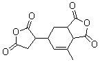 structure of CAS# 73003-90-4, 5-(2,5-Dioxotetrahydro-3-furanyl)-3-methyl-3-cyclohexene-1,2-dicarboxylic anhydride;B 4400; Epiclon B 4400; Epiclon EXP 4400