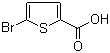结构式 CAS# 7311-63-9, 5-溴噻吩-2-羧酸; 5-溴-2-羧基噻吩