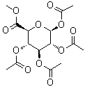 结构式 CAS# 7355-18-2, beta-D-吡喃葡萄糖醛酸甲酯 1,2,3,4-四乙酸酯