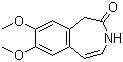 structure of CAS# 73942-87-7, 7,8-Dimethoxy-1,3-dihydro-2H-3-benzazepin-2-one;1,3-Dihydro-7,8-dimethoxy-2H-3-benzazepin-2-one