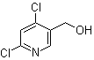结构式 CAS# 73998-95-5, 4,6-二氯-3-吡啶甲醇
