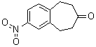 结构式 CAS# 740842-50-6, 2-硝基-5,6,8,9-四氢苯并环庚烯-7-酮
