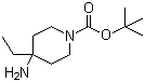 结构式 CAS# 741687-07-0, 4-氨基-4-乙基哌啶-1-甲酸叔丁酯