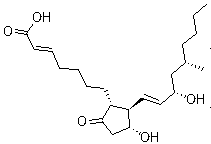 structure of CAS# 74397-12-9, Limaprost;ONO 1206; (2E)-7-[(1R,2R,3R)-3-Hydroxy-2-[(1E,3S,5S)-3-hydroxy-5-methyl-1-nonen-1-yl]-5-oxocyclopentyl]-2-heptenoic acid