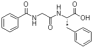 结构式 CAS# 744-59-2, 苯甲酰基甘氨酰-L-苯丙氨酸
