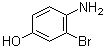structure of CAS# 74440-80-5, 4-Amino-3-bromophenol;2-Bromo-4-hydroxyaniline