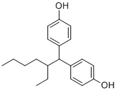 structure of CAS# 74462-02-5, 4,4'-(2-Ethylhexylidene)diphenol