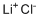 Lithium chloride molecular structure (CAS 7447-41-8)