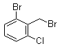 structure of CAS# 75002-98-1, 2-Bromo-6-chlorobenzyl bromide;1-Bromo-2-(bromomethyl)-3-chlorobenzene