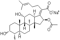 Sodium fusidate molecular structure (CAS 751-94-0)