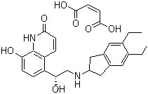 结构式 CAS# 753498-25-8, 马来酸茚达特罗