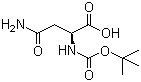结构式 CAS# 7536-55-2, BOC-L-天冬酰胺; N-叔丁氧羰基-L-天冬酰胺