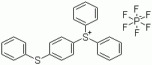 Diphenyl[(phenylthio)phenyl]sulfonium hexafluorophosphate molecular structure (CAS 75482-18-7)