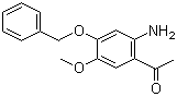 structure of CAS# 75665-73-5, 1-(2-Amino-4-benzyloxy-5-methoxyphenyl)ethanone;1-[2-Amino-5-methoxy-4-(phenylmethoxy)phenyl]ethanone