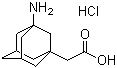 结构式 CAS# 75667-94-6, (3-氨基金刚烷-1-基)乙酸盐酸盐