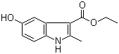 结构式 CAS# 7598-91-6, 5-羟基-2-甲基吲哚-3-甲酸乙酯