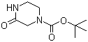 结构式 CAS# 76003-29-7, 3-氧代-1-哌嗪羧酸叔丁酯; 4-Boc-2-哌嗪酮