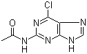 structure of CAS# 7602-01-9, 2-Acetamido-6-chloropurine;2-(Acetylamino)-6-chloropurine; N-(6-Chloro-9H-purin-2-yl)acetamide