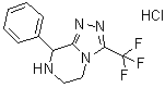 结构式 CAS# 762240-94-8, 8-苯基-3-(三氟甲基)-5,6,7,8-四氢-[1,2,4]三唑并[4,3-a]吡嗪盐酸盐
