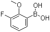 结构式 CAS# 762287-59-2, 3-氟-2-甲氧基苯硼酸