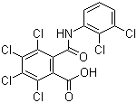 结构式 CAS# 76280-91-6, 叶枯酞; N-(2,3-二氯苯基)-3,4,5,6-四氯酞氨酸; 3,4,5,6-四氯-N-(2,3-二氯苯基)邻氨甲酰苯甲酸
