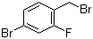 结构式 CAS# 76283-09-5, 4-溴-2-氟苄溴; 4-溴-2-氟苯甲基溴