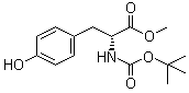 structure of CAS# 76757-90-9, N-tert-Butoxycarbonyl-D-tyrosine methyl ester;Methyl (R)-2-[(tert-Butoxycarbonyl)amino]-3-(4-hydroxyphenyl)propionate; N-BOC-D-tyrosine methyl ester