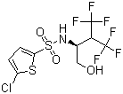 结构式 CAS# 769169-27-9, 5-氯-N-[(1S)-3,3,3-三氟-1-(羟基甲基)-2-(三氟甲基)丙基]-2-噻吩磺酰胺
