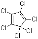 structure of CAS# 77-47-4, Hexachlorocyclopentadiene;1,2,3,4,5,5-Hexachlorocyclopenta-1,3-diene