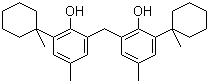 structure of CAS# 77-62-3, 2,2'-Methylenebis[6-(1-methylcyclohexyl)-p-cresol];Bis[2-hydroxy-5-methyl-3-(1-methylcyclohexyl)phenyl]methane