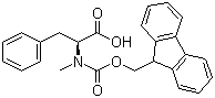 结构式 CAS# 77128-73-5, N-(9-芴甲氧羰酰基)-N-甲基-L-苯丙氨酸