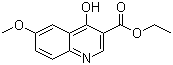 structure of CAS# 77156-78-6, Ethyl 4-hydroxy-6-(methyloxy)-3-quinolinecarboxylate;4-Hydroxy-6-methoxyquinoline-3-carboxylic acid ethyl ester