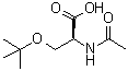 结构式 CAS# 77285-09-7, N-乙酰基-O-(叔丁基)-L-丝氨酸