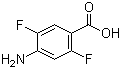 结构式 CAS# 773108-64-8, 4-氨基-2,5-二氟苯甲酸