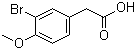 结构式 CAS# 774-81-2, 3-溴-4-甲氧基苯乙酸