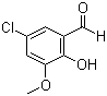 5-Chloro-2-hydroxy-3-methoxybenzaldehyde molecular structure (CAS 7740-05-8)
