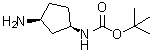 structure of CAS# 774212-81-6, ((1R,3S)-3-Aminocyclopentyl)carbamic acid tert-butyl ester;tert-Butyl ((1R,3S)-3-aminocyclopentyl)carbamate