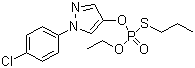 结构式 CAS# 77458-01-6, 吡唑硫磷; O-[1-(4-氯苯基)吡唑-4-基]-O-乙基-S-丙基-硫代磷酸酯