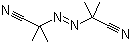 structure of CAS# 78-67-1, 2,2'-Azobis(2-methylpropionitrile);2,2'-Dicyano-2,2'-azopropane; 2,2'-Dimethyl-2,2'-azodipropionitrile; alpha,alpha'-Azodiisobutyronitrile; Azodiisobutyrodinitrile; Azobisisobutyronitrile
