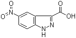 structure of CAS# 78155-76-7, 5-Nitroindazole-3-carboxylic acid;5-Nitro-1H-indazole-3-carboxylic acid