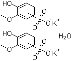 structure of CAS# 78247-49-1, Potassium guaiacolsulfonate hemihydrate;Potassium hydroxymethoxybenzenesulfonate hemihydrate