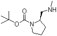 structure of CAS# 783325-25-7, (2R)-2-[(Methylamino)methyl]-1-pyrrolidinecarboxylic acid tert-butyl ester