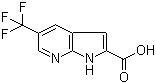 结构式 CAS# 784144-05-4, 5-三氟甲基-1H-吡咯并[2,3-b]吡啶-2-羧酸