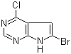 结构式 CAS# 784150-41-0, 6-溴-4-氯-7H-吡咯并[2,3-d]嘧啶