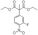 结构式 CAS# 78543-06-3, 2-(3-氟-4-硝基苯基)-2-甲基丙二酸二乙酯