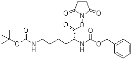 structure of CAS# 78603-23-3, N6-[(1,1-Dimethylethoxy)carbonyl]-N2-[(phenylmethoxy)carbonyl]-D-lysine 2,5-dioxo-1-pyrrolidinyl ester