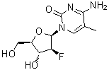 structure of CAS# 78636-53-0, 4-Amino-1-(2-deoxy-2-fluoro-beta-D-arabinofuranosyl)-5-methyl-2(1H)-pyrimidinone