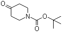 结构式 CAS# 79099-07-3, N-叔丁氧羰基-4-哌啶酮; N-Boc-4-哌啶酮